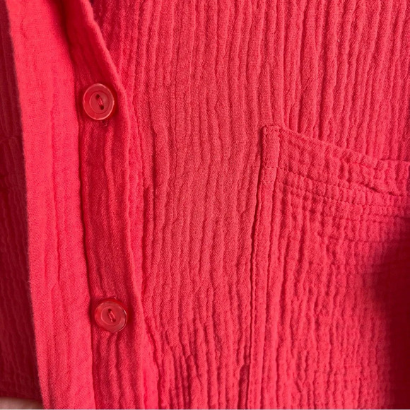 Young, Fabulous and Broke Cotton Gauze Button Down Blouse - Picture 6 of 13